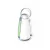 In the flat part of the carabiner (3×0.3cm)  +