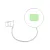 In the white part (2.5×2cm)  +